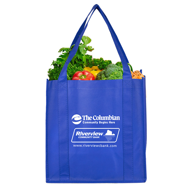 12-1/2"W x 13"H x 8"Gusset - "MEGA" Grocery Shopping Tote Bag 12