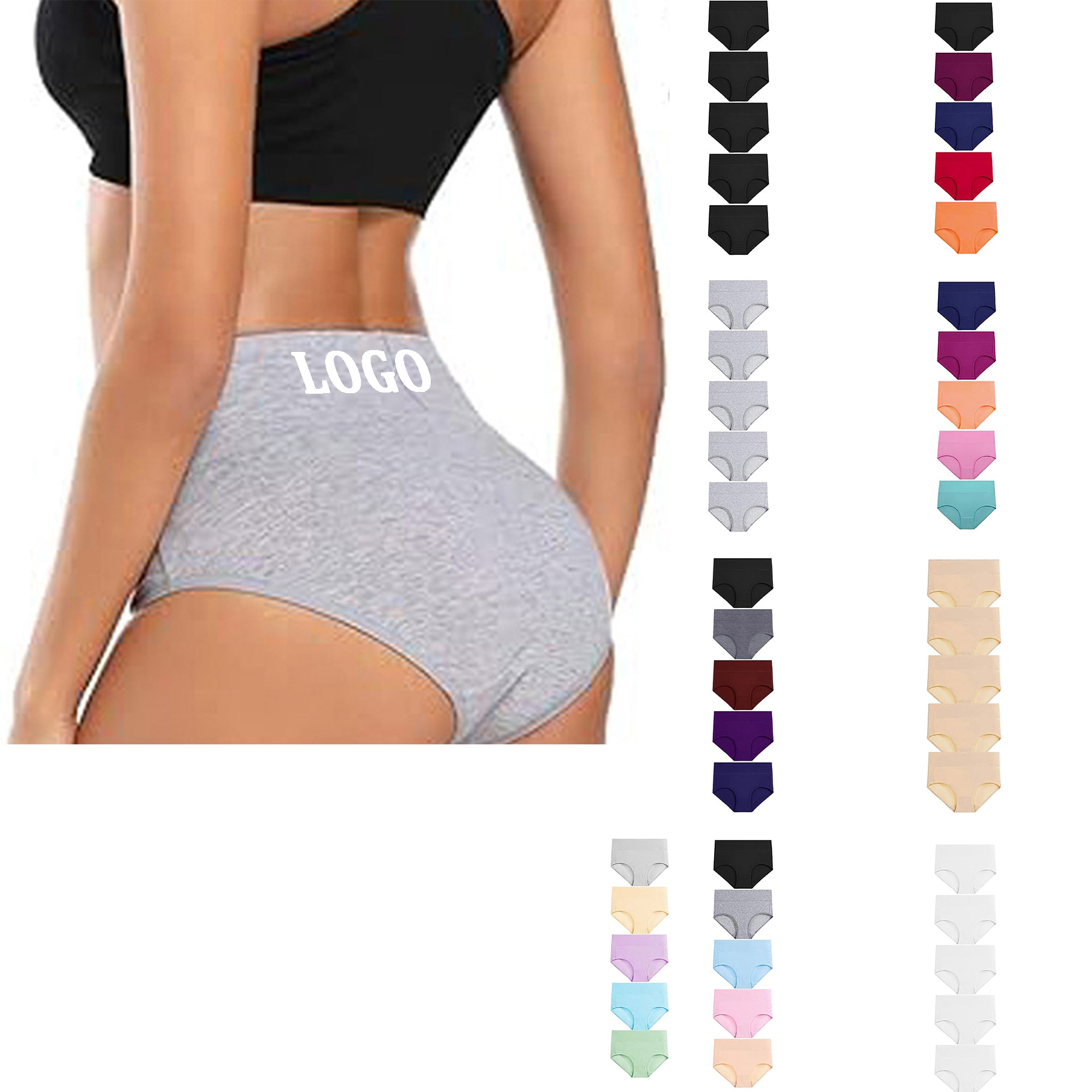 High Waisted Full Coverage Cotton Panties 5