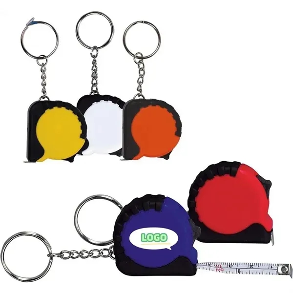 Mini Tape Measure Keychain Full Color Compact 5