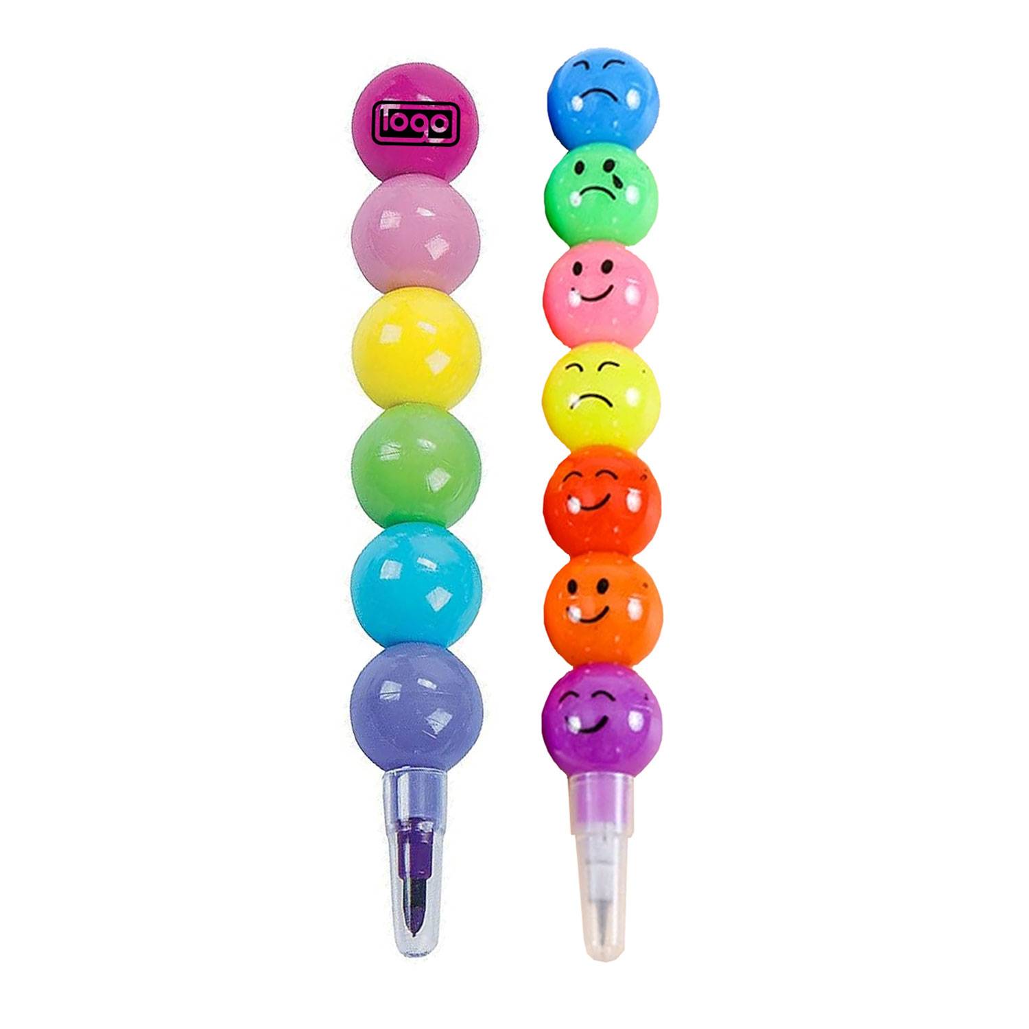 Fun Round Stacking Crayons & Pencils 2