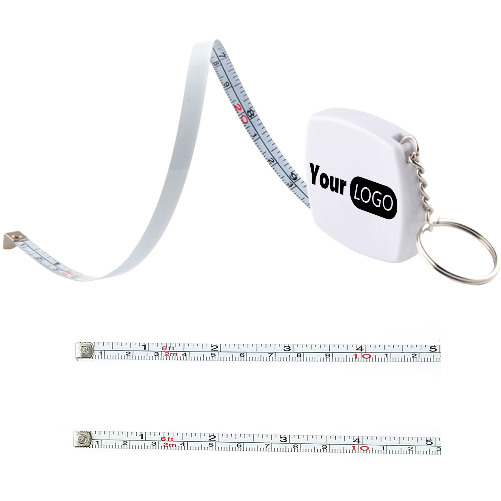 Mini Steel Tape Measure Keychain 1
