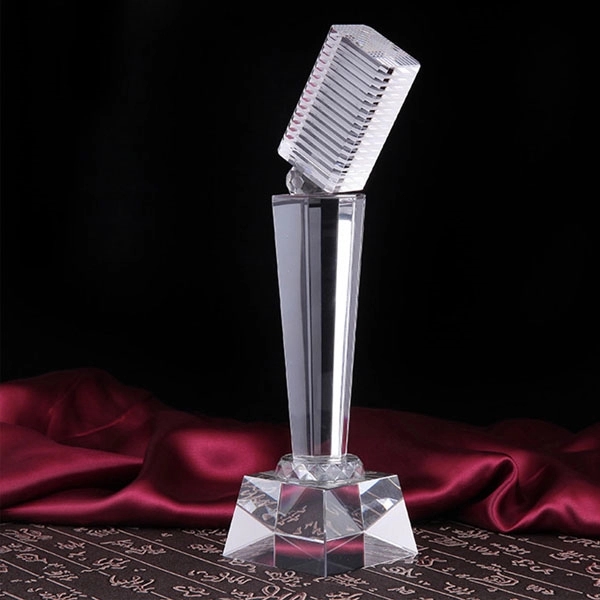 Crystal Microphone Music Trophy Award 5
