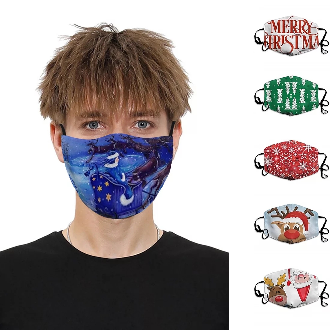 Adult 2 Layers Reusable Polyester Adjustable Mask 4