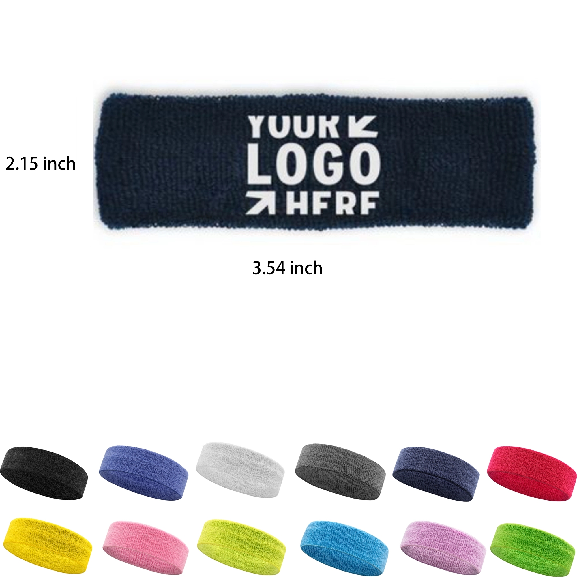 Sports Elastic Headband Embroidered LOGO 2
