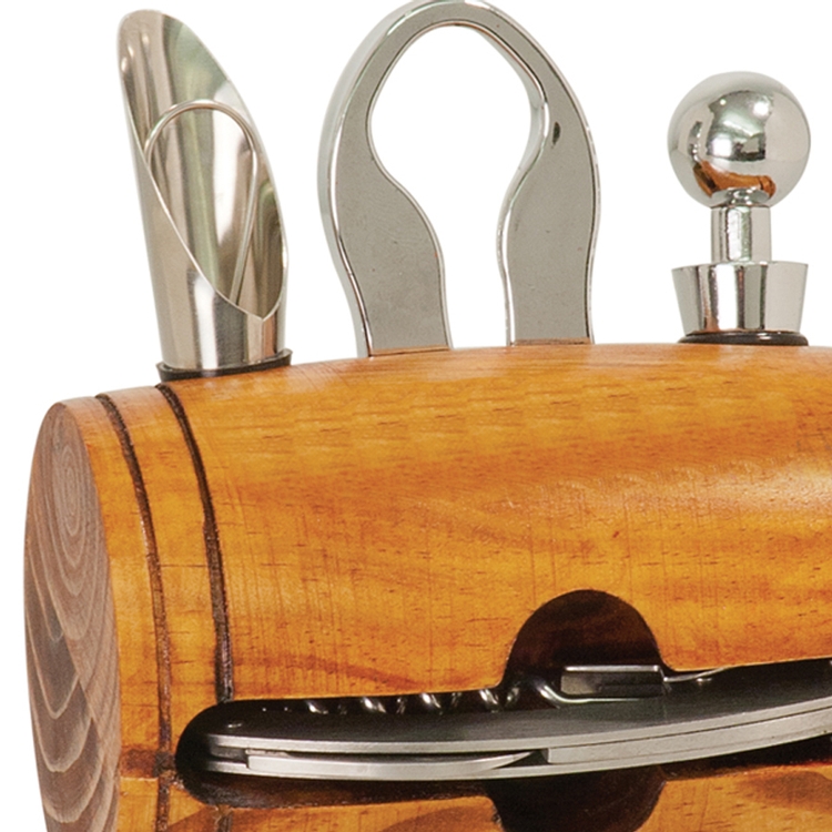 4 pc Barrel Wine Tool Set 4