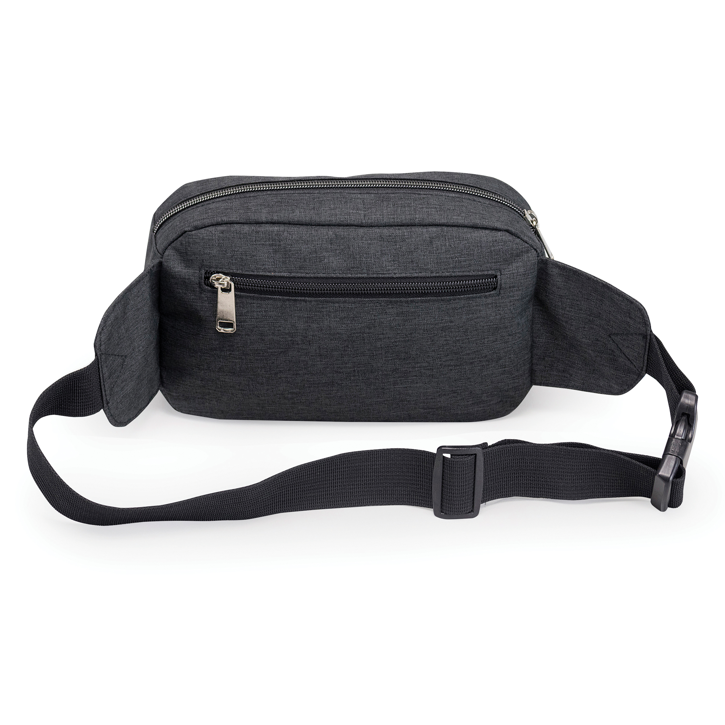 Heathered Three-Zipper Fanny Pack 1
