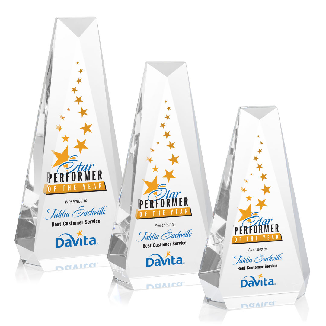 Carmel VividPrint™ Award - Clear, custom award with logo imprint 8