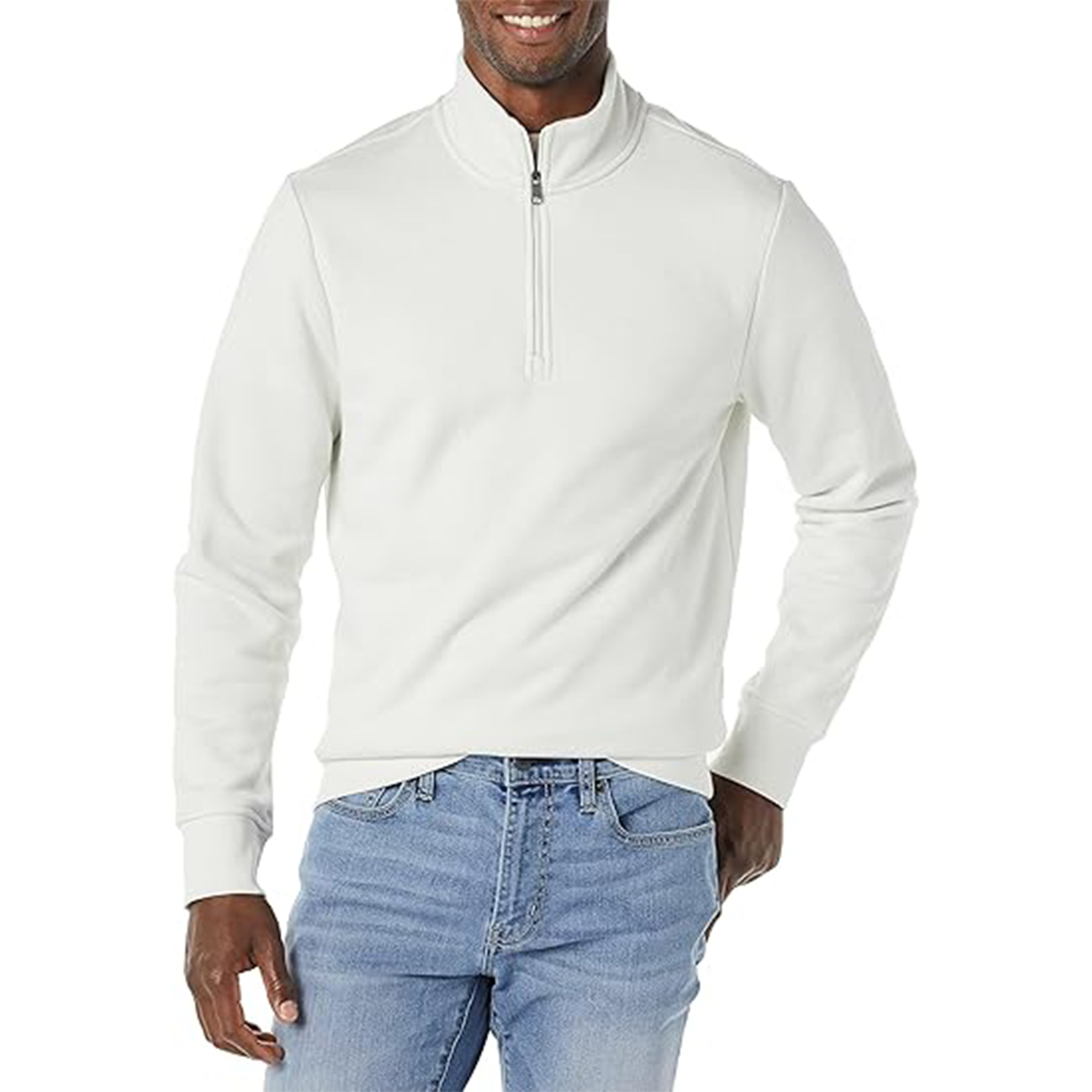 Men Quarter Zip Pullover Sweatshirt, custom hoodie or sweatshirt with logo imprint 11
