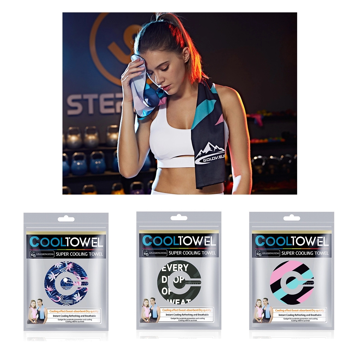 Sports Reactive Decorative Cooling Towel 1