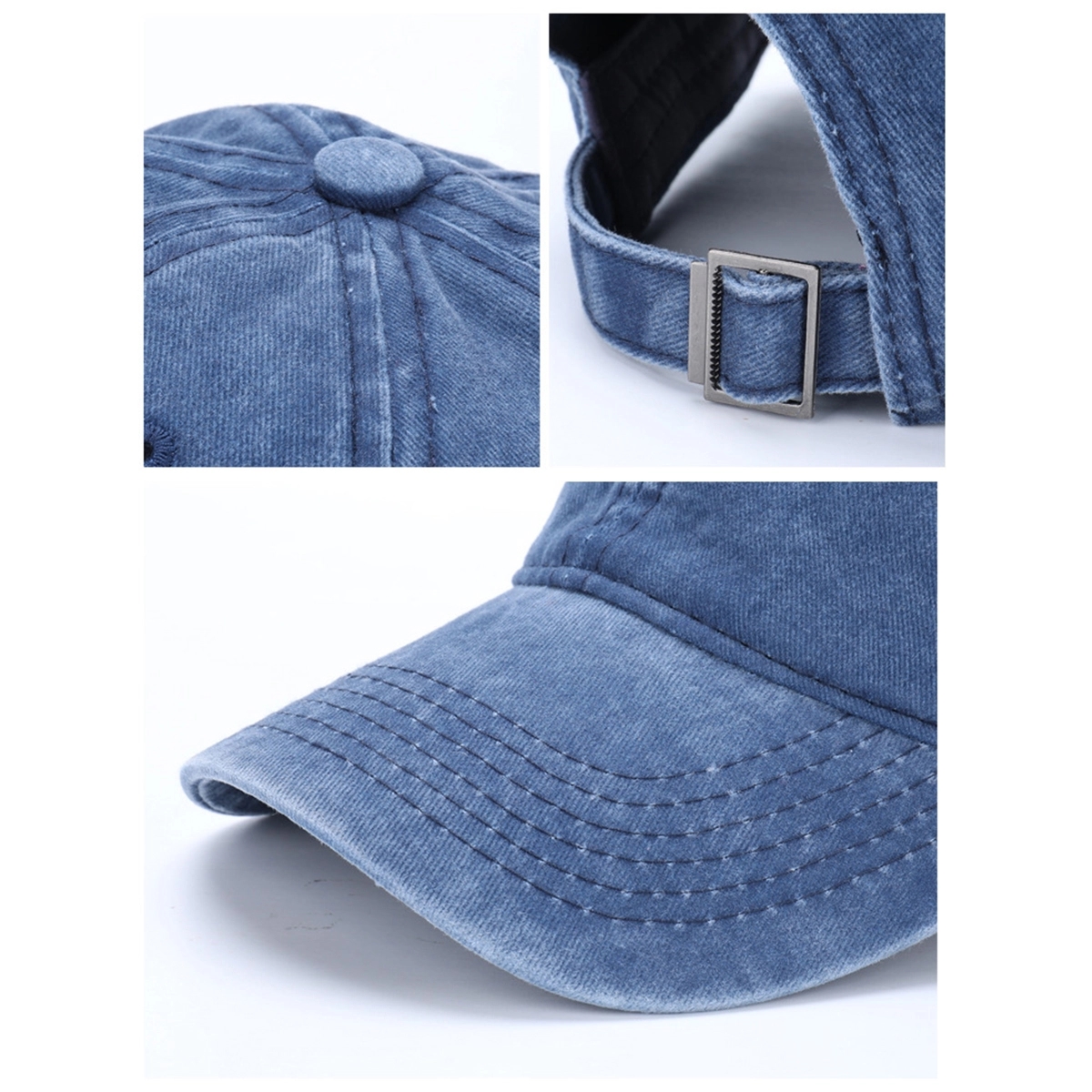 Washed Denim Adjustable Dad Hat 2