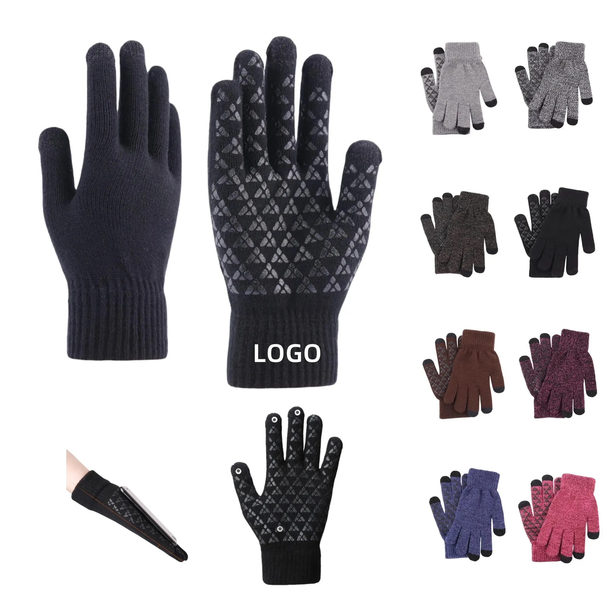 Upgraded Touch Screen Thick Winter Warm Knit Gloves 3