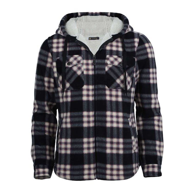 Woman's Berber Lined Hooded Shackets S-2XL 1