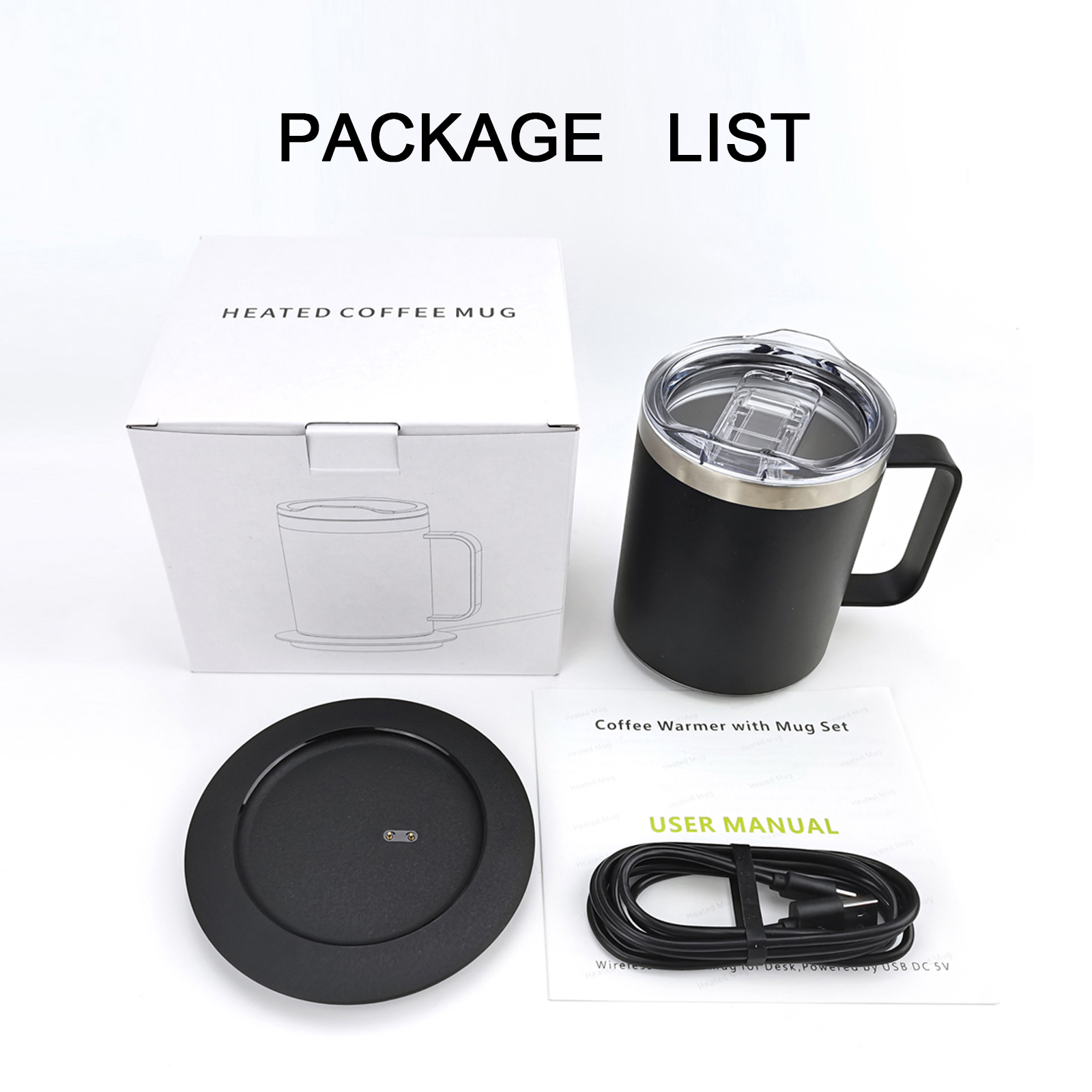 Stainless Steel Smart Mug Warmer with Light-Up Heating Base 1