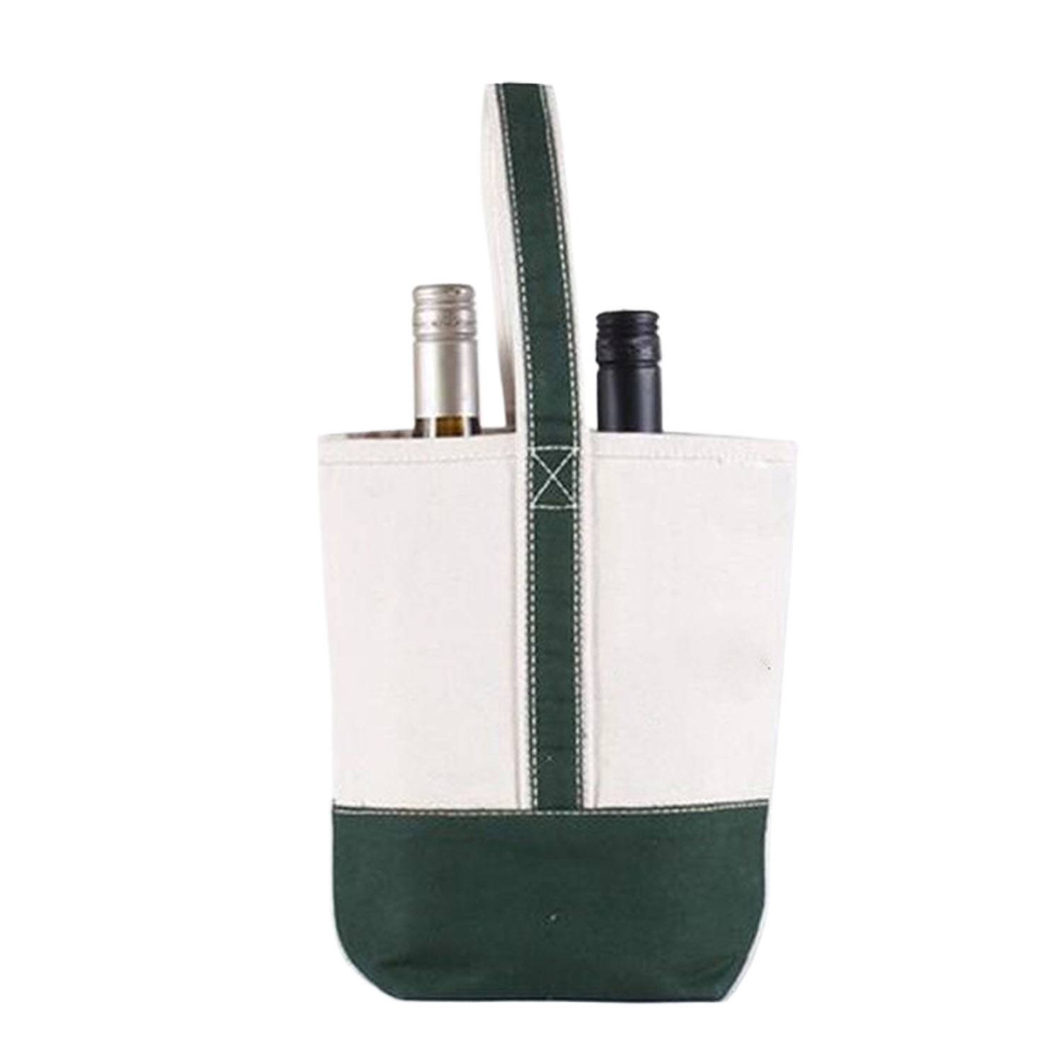 2 Bottle Canvas Wine Tote Bag 4