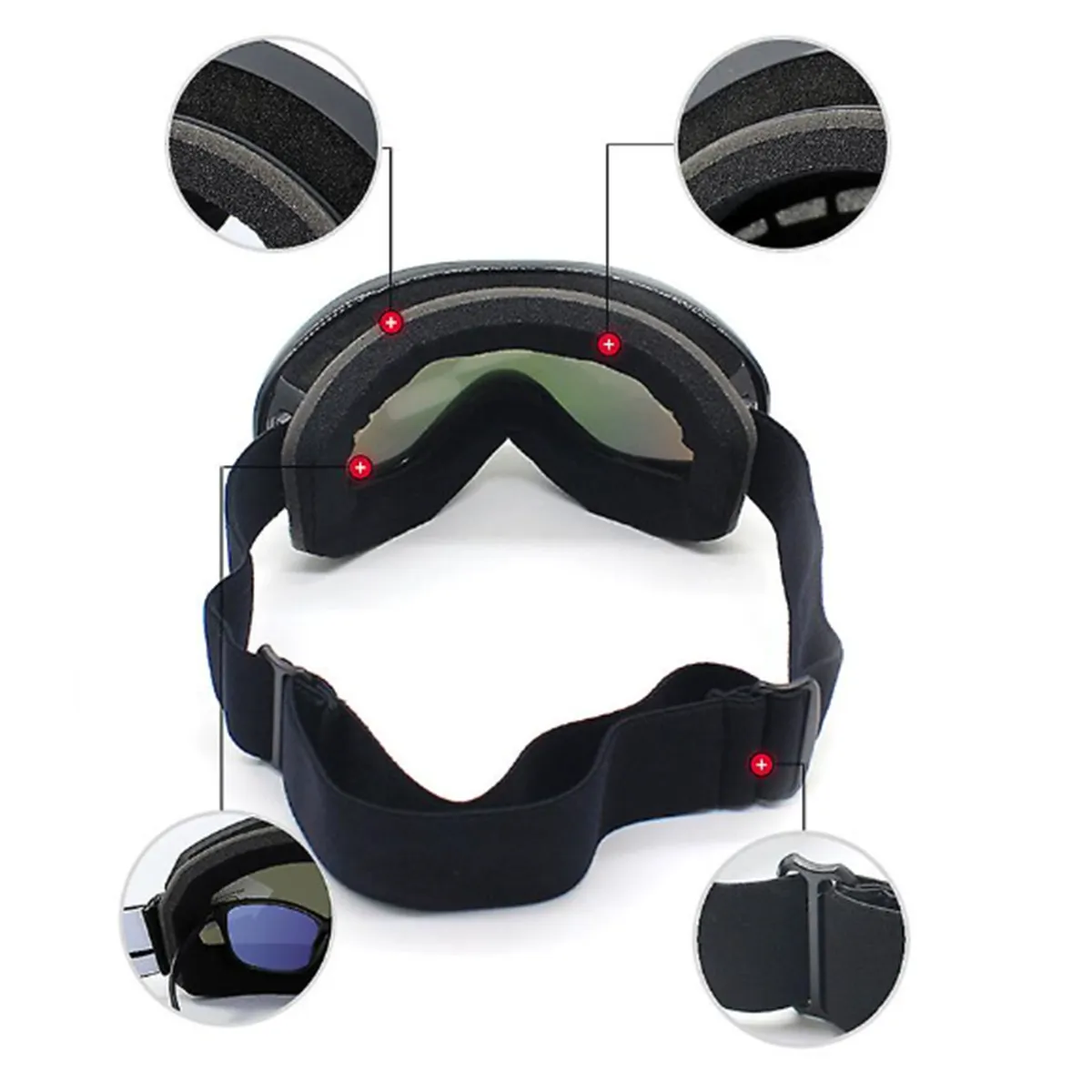 Double Layers Flow Anti-Ultraviolet Windproof Ski Goggles 8