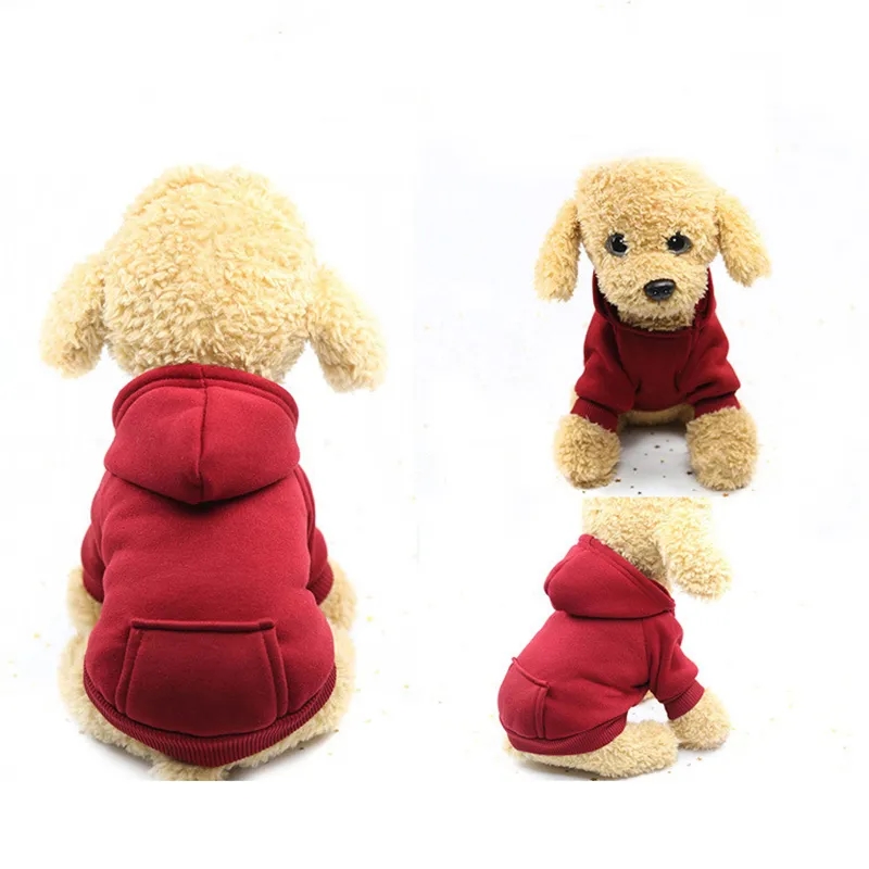 Winter Pet Hoodie Coat Small Dog Jacket With Pocket 4