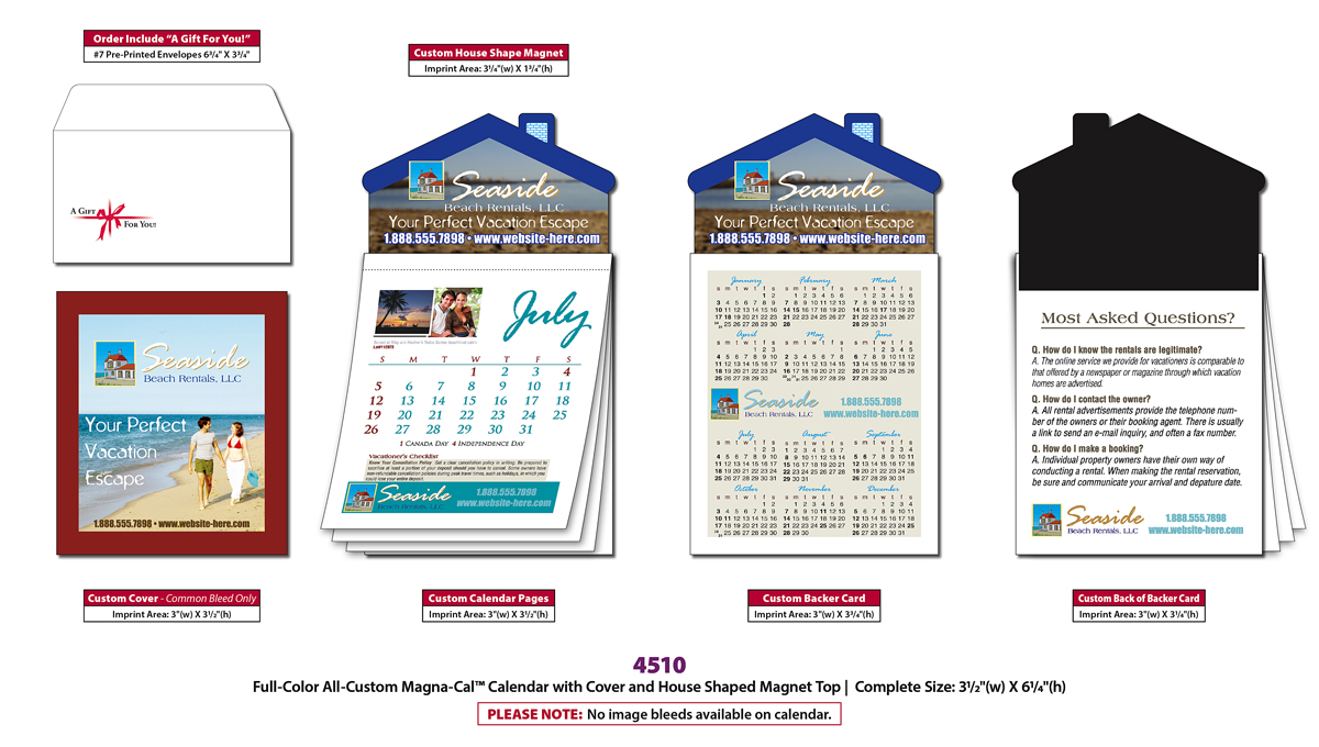 Magna-Cal House Magnet Calendar - Custom 3.5x6.25 2