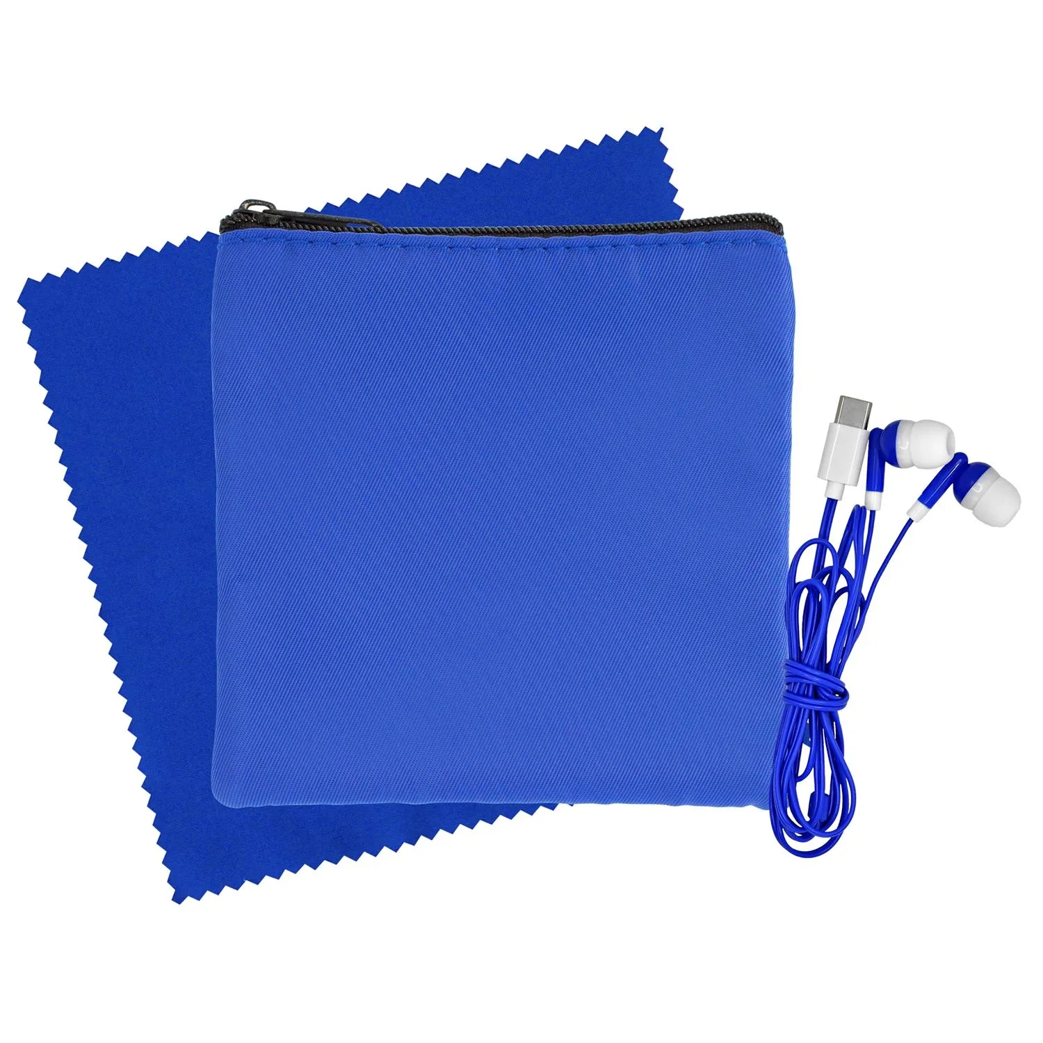 Colorful RPET Ear Bud & Cloth Set 2
