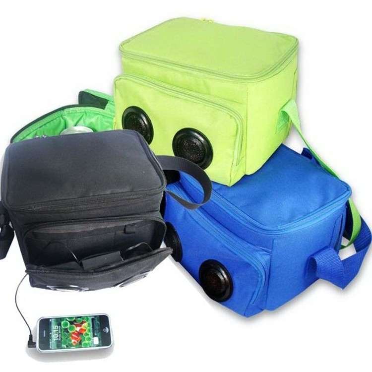 MP3 Speaker Cooler Bag/ 6 Can Insulated Cooler Speaker Bag 2