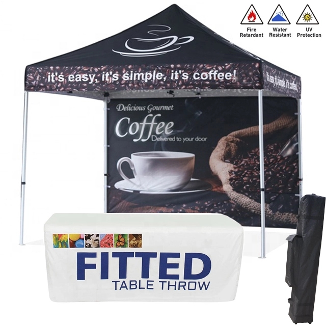10' Custom Printed Pop up Tent Kit with Table Throw 2