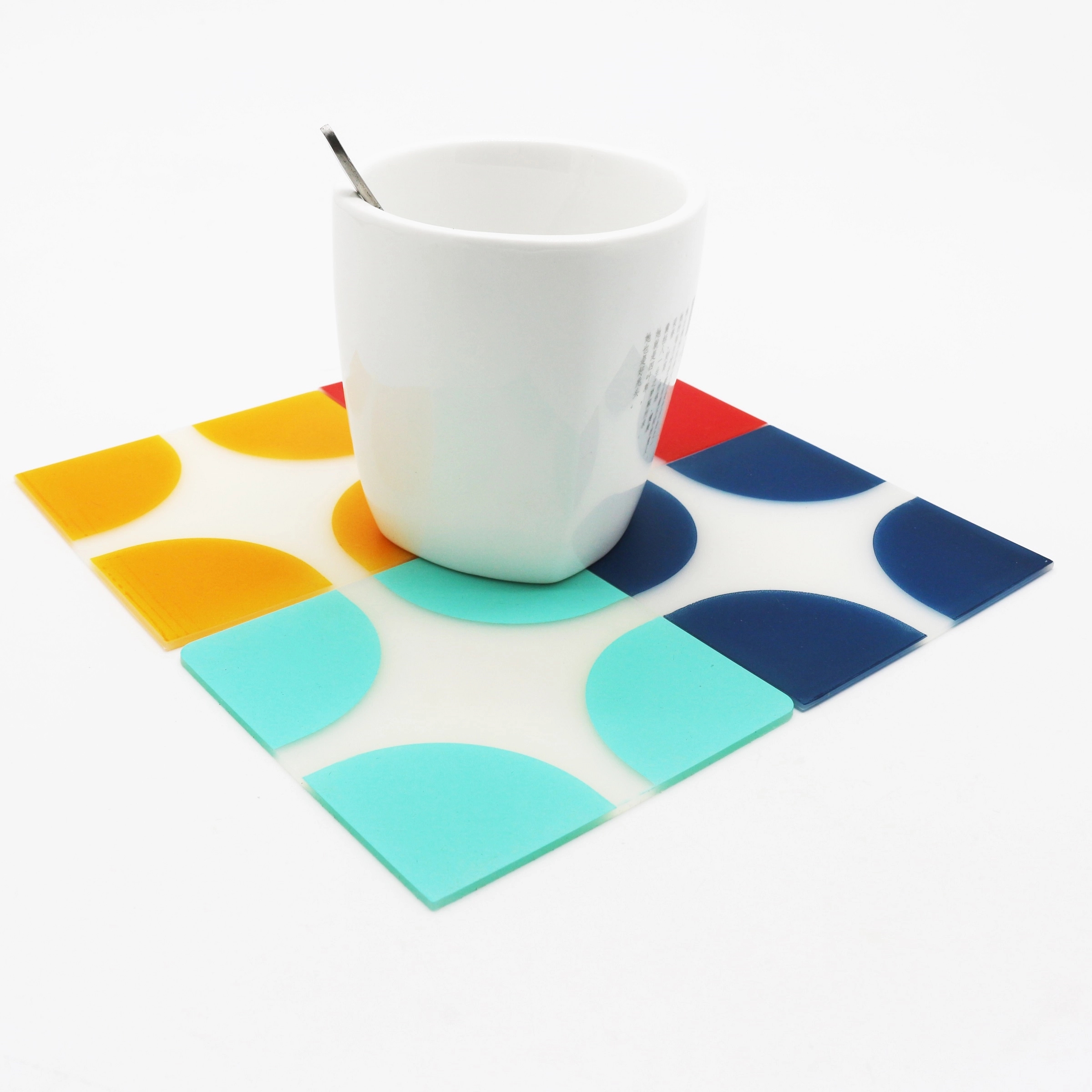 Glass Coaster, custom desk accessory with logo imprint 2