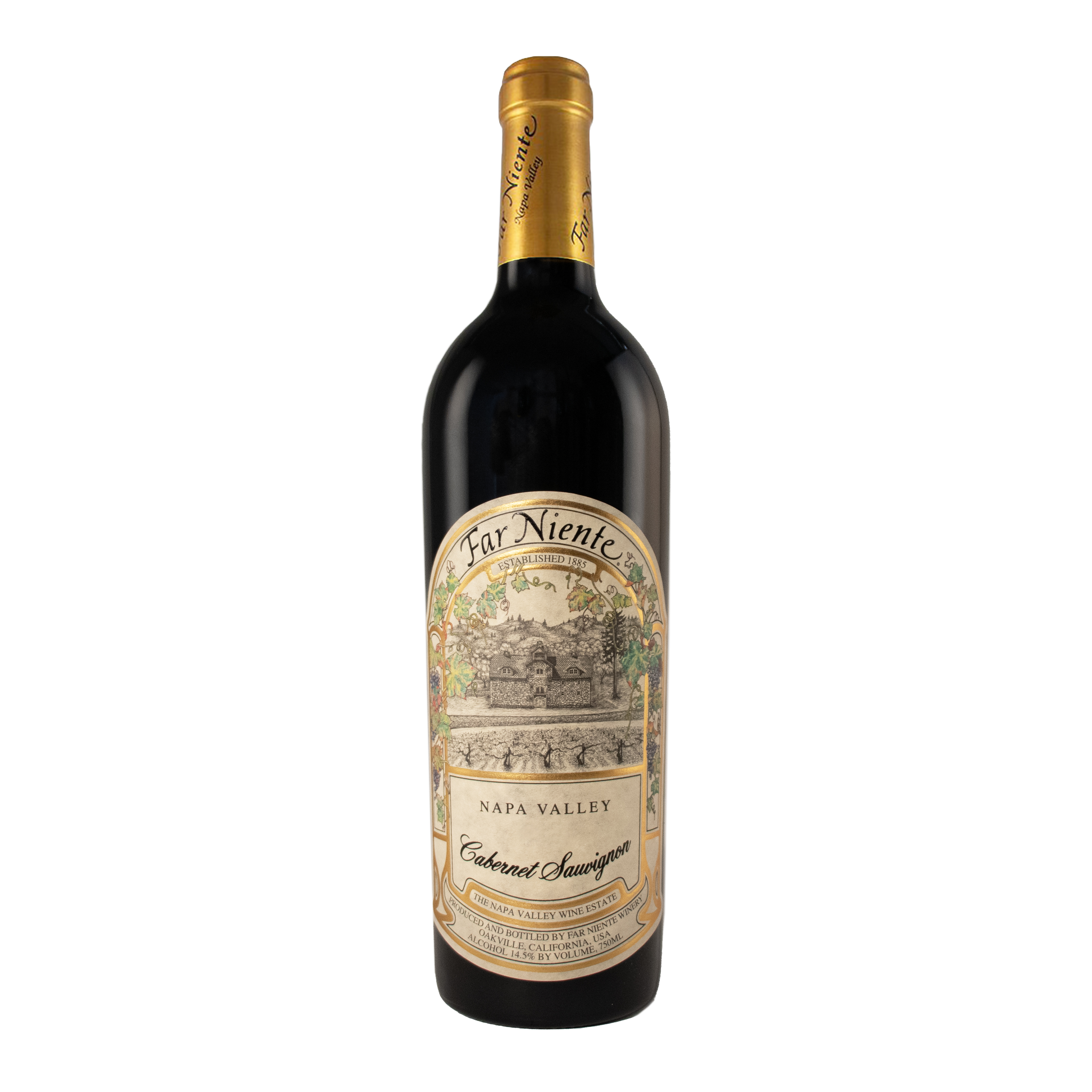 Etched Far Niente Cabernet Red Wine Bottle 1