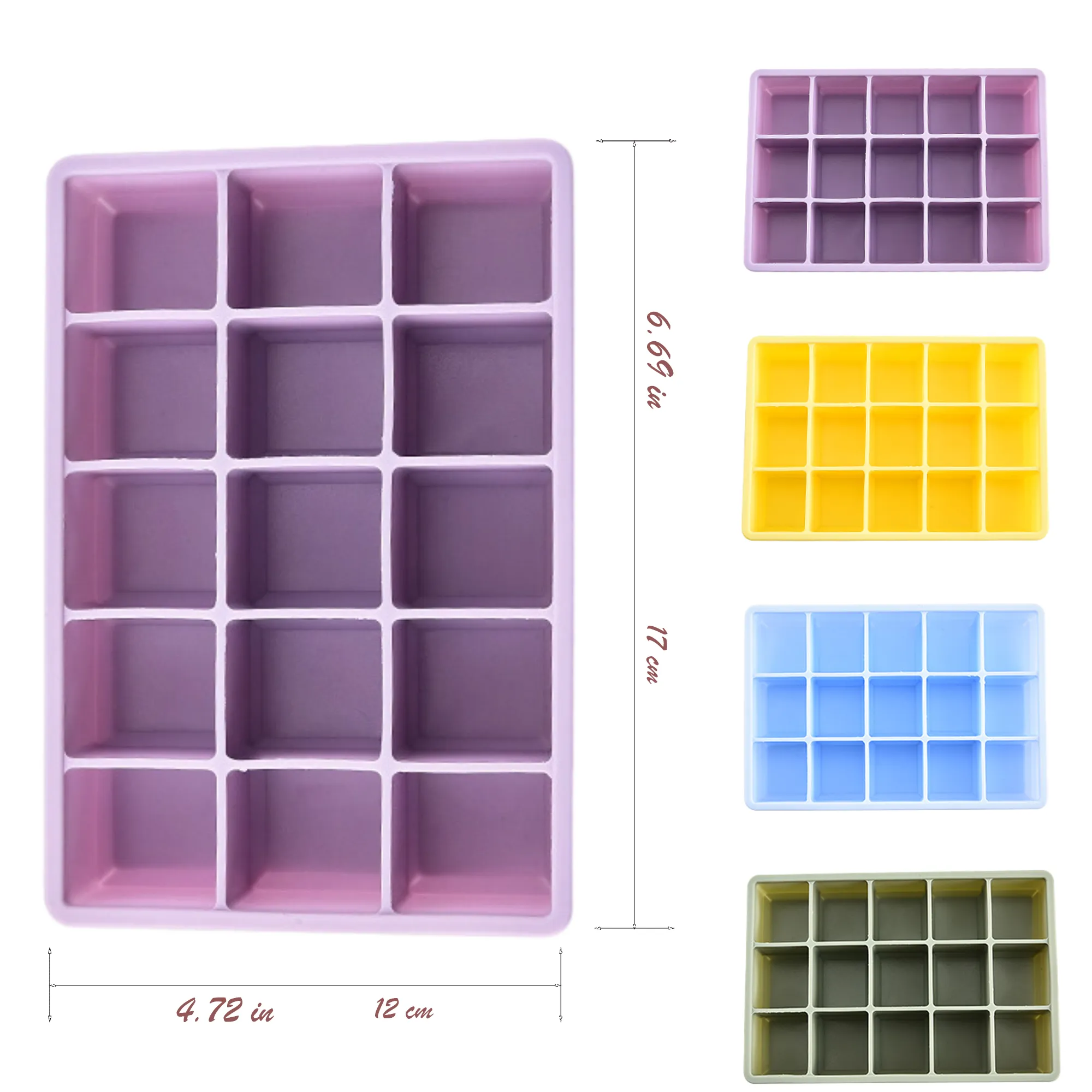 Silicone Ice Tray Food-Grade Quick-Freeze Easy Release 2