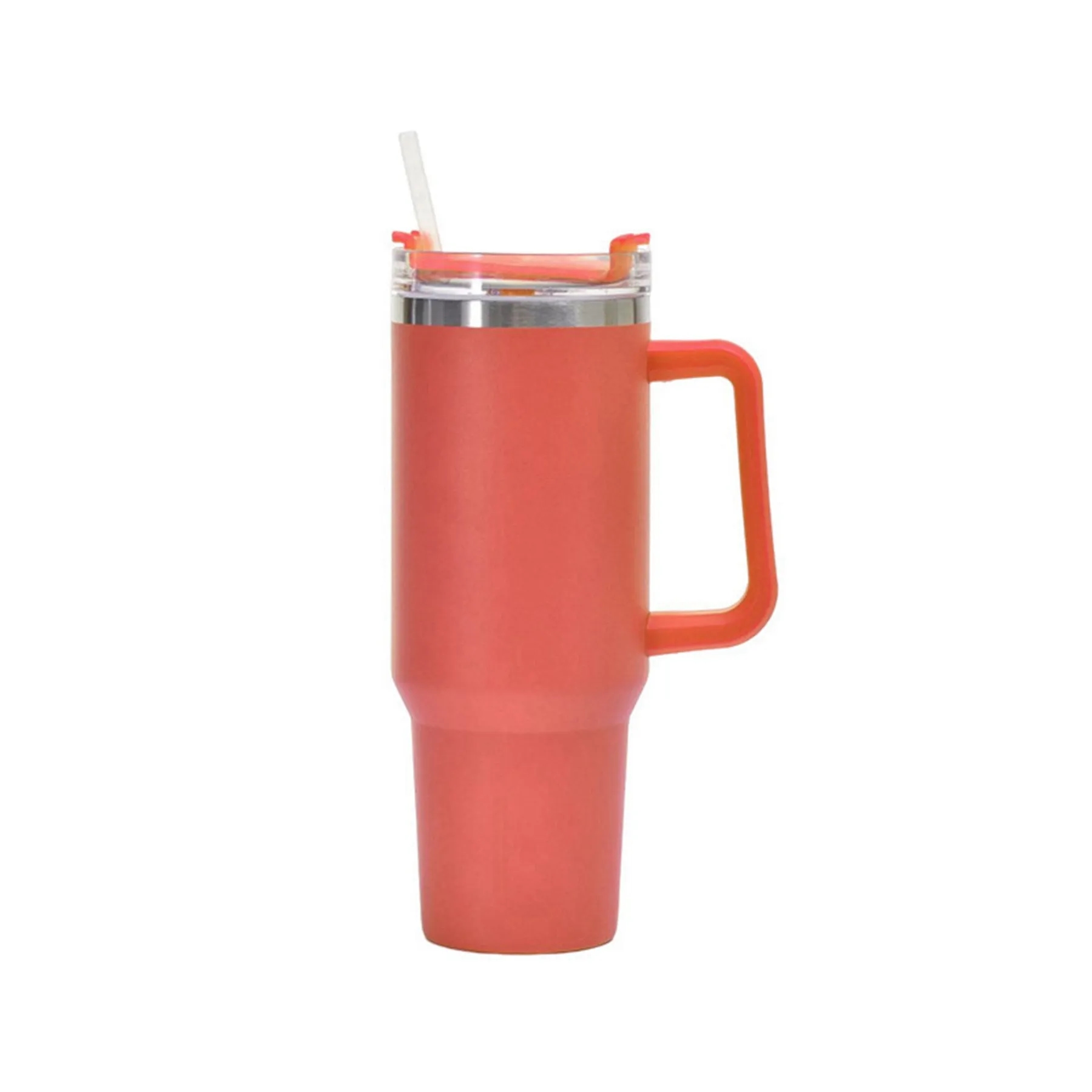 40 oz Vacuum Tumbler with Handle and Straw Lid 6
