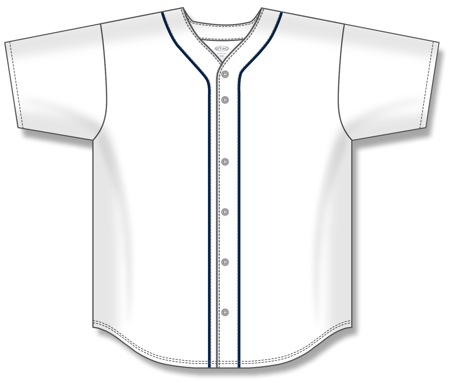 Full Button Baseball Jerseys BA5500-DET-G01 2