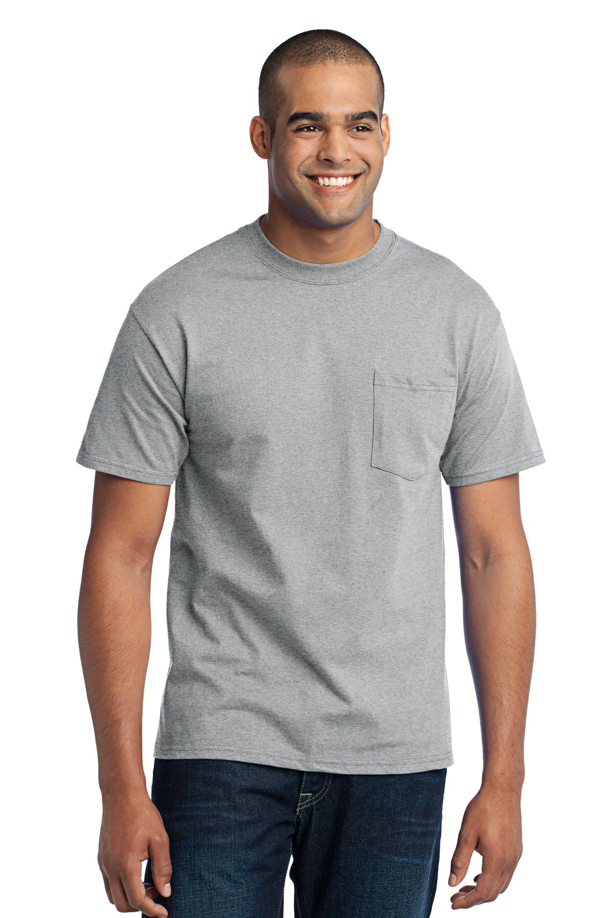 Port & Co Core Blend Pocket Tee. PC55P 147