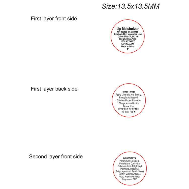 "Camilla" Vanilla Scented Lip Moisturizer Ball with Leash Strap 1