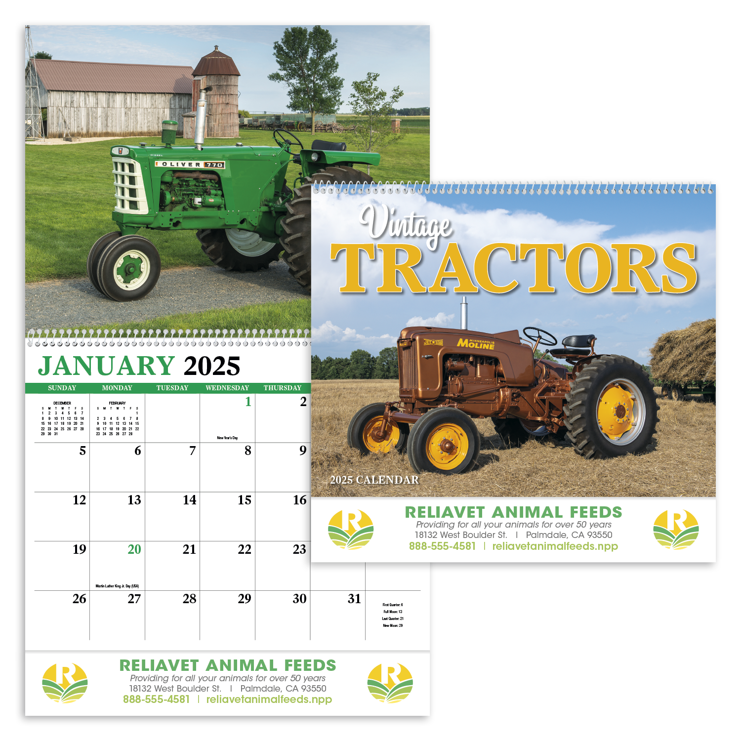 HotLine® Products Vintage Tractors Appointment Calendar - Spiral 42