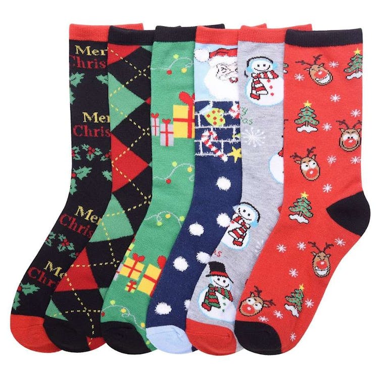 Women's Crew Socks - Christmas Style 1 Size 9-11 2