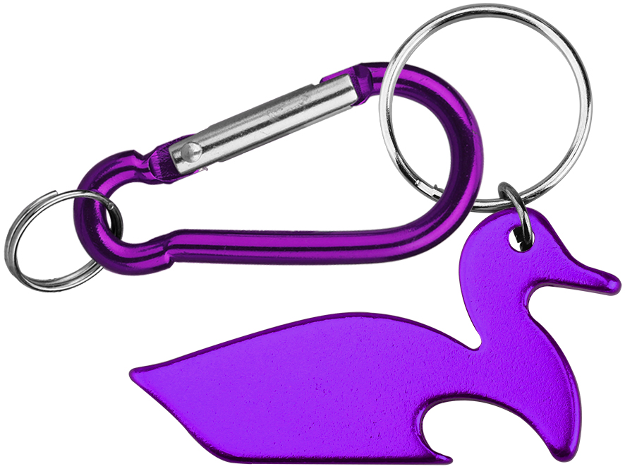 Duck shape bottle opener with key chain and carabiner 4