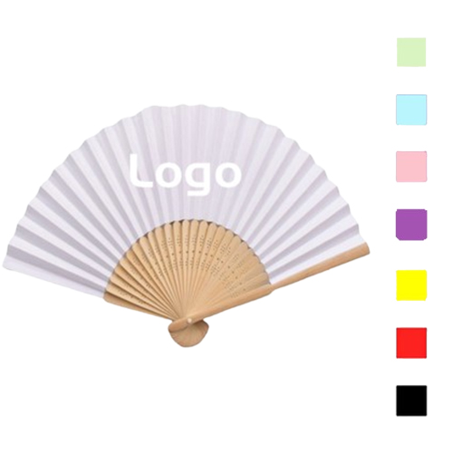 Elegant Bamboo Frame Paper Folding Fan 5