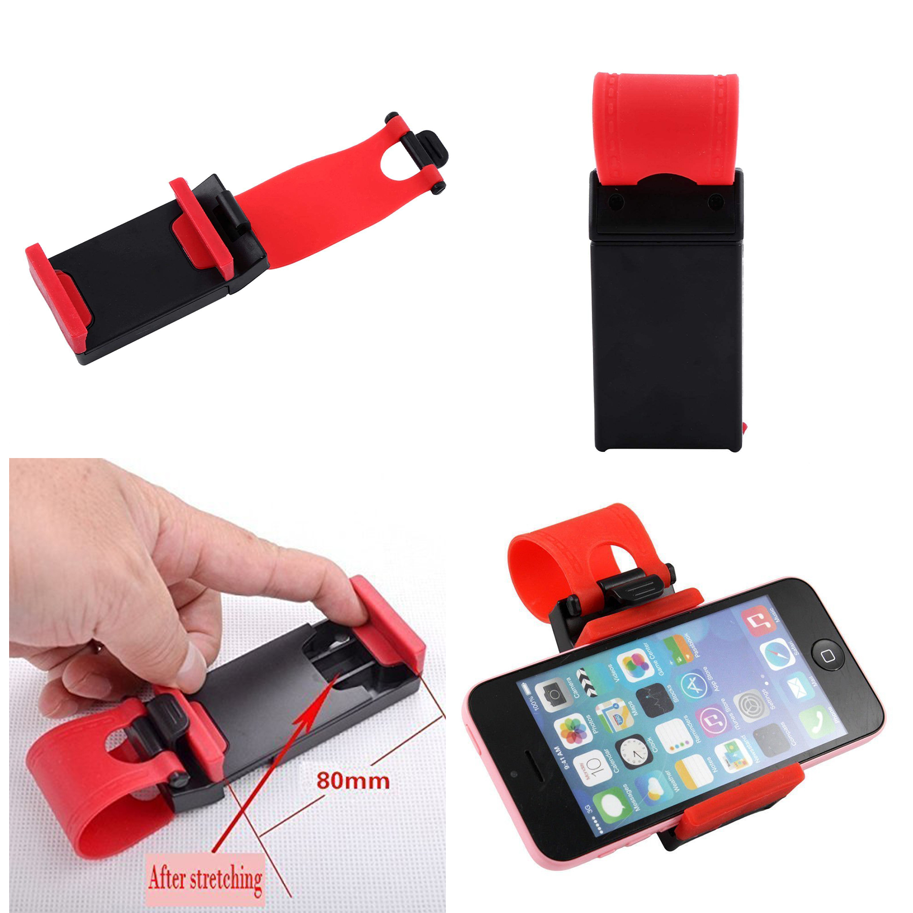 Universal Portable Steering Wheel Phone Holder 2