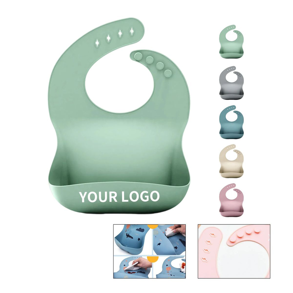 Reusable Silicone Bib for Self Feeding 5