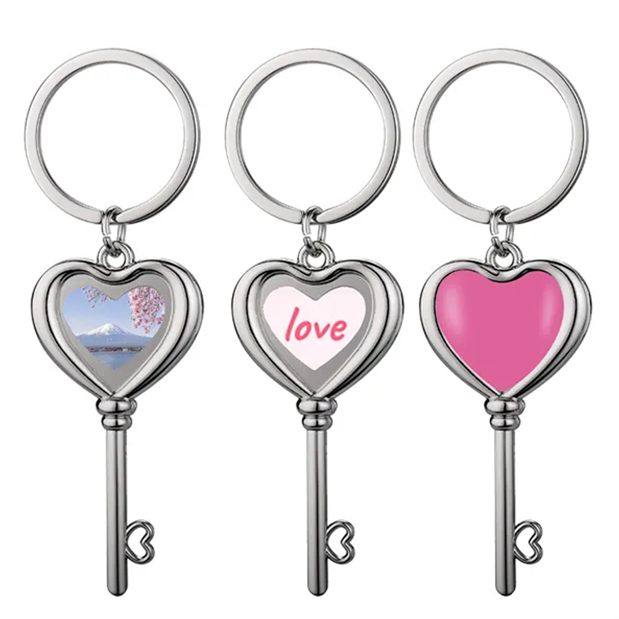 Heart-Shaped Metal Keychain for Gifts & Promo 1