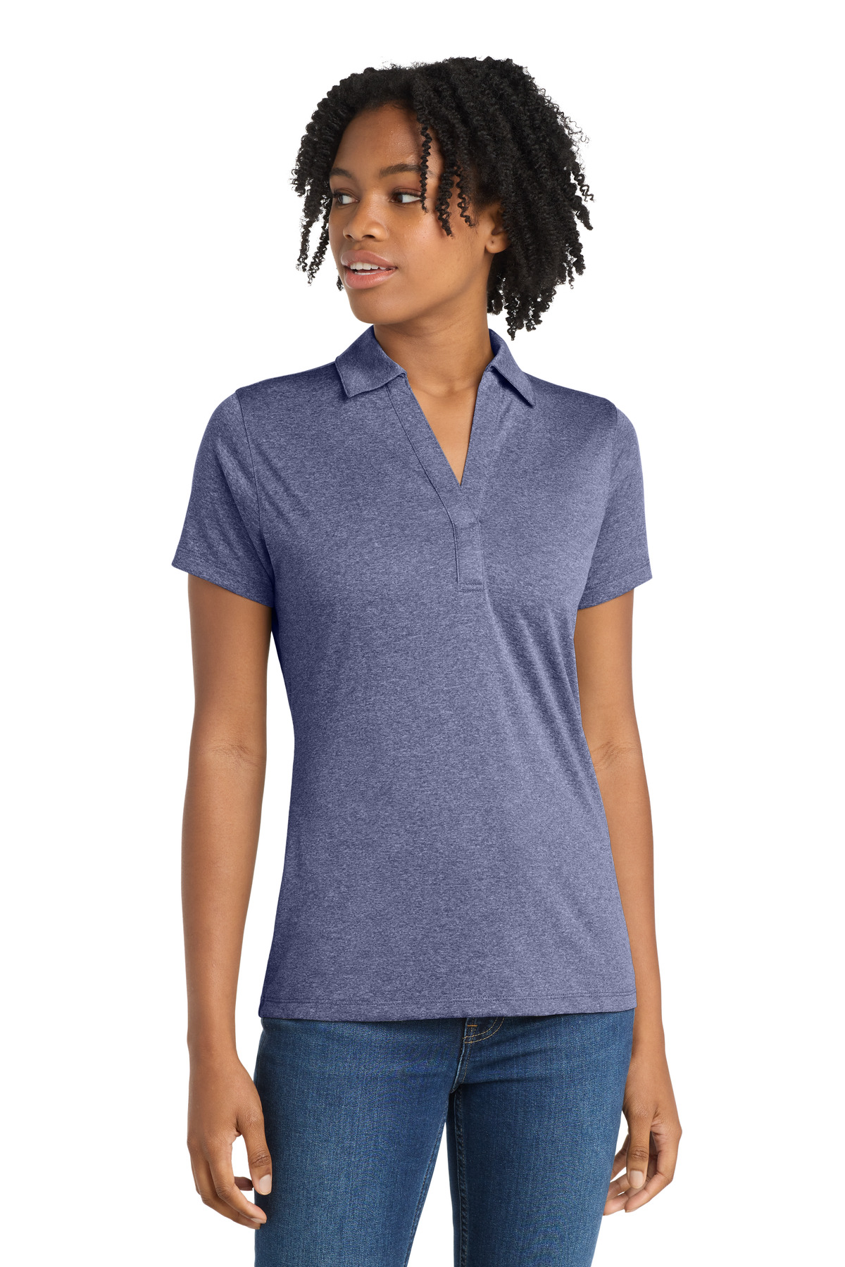 Sport-Tek Women's Heather Contender Polo. LST660 10