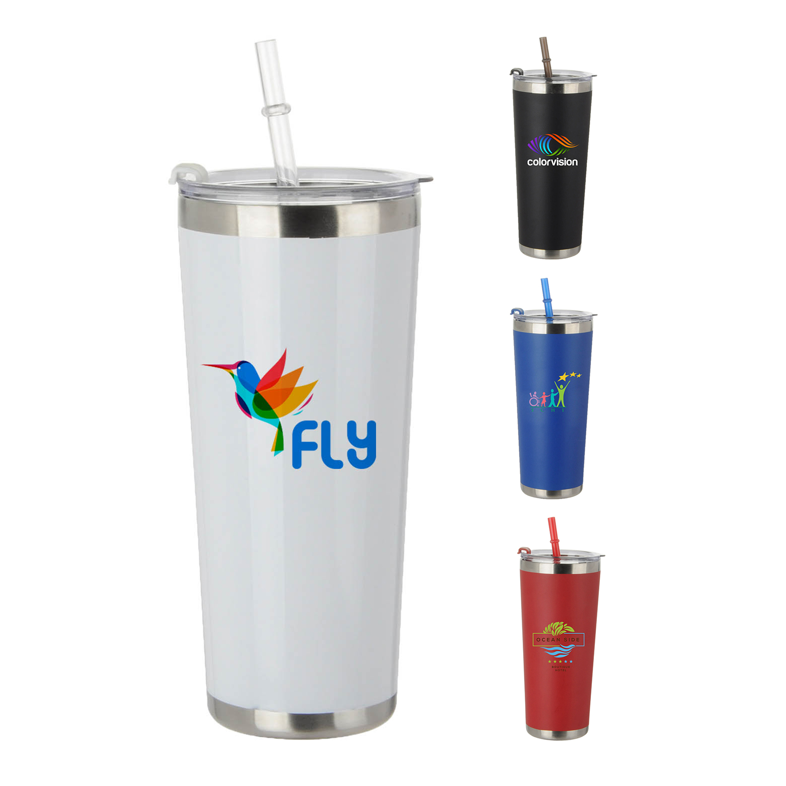 JORNIKOLOR 20 Oz Stainless Tumbler with Straw