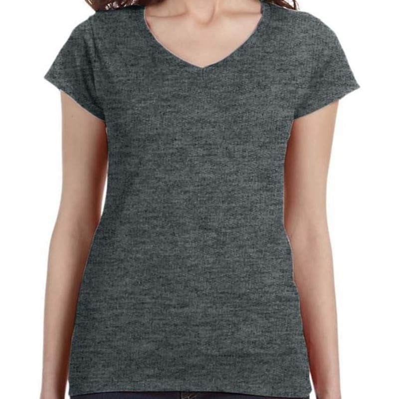 Gildan SoftStyle® Ladies 4.5 Oz. Junior Fit V-Neck T-Shirt 1