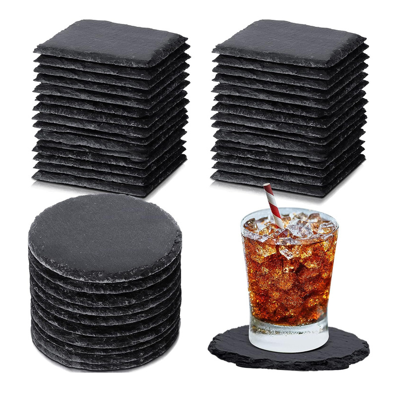 Square Slate Coaster Set 2