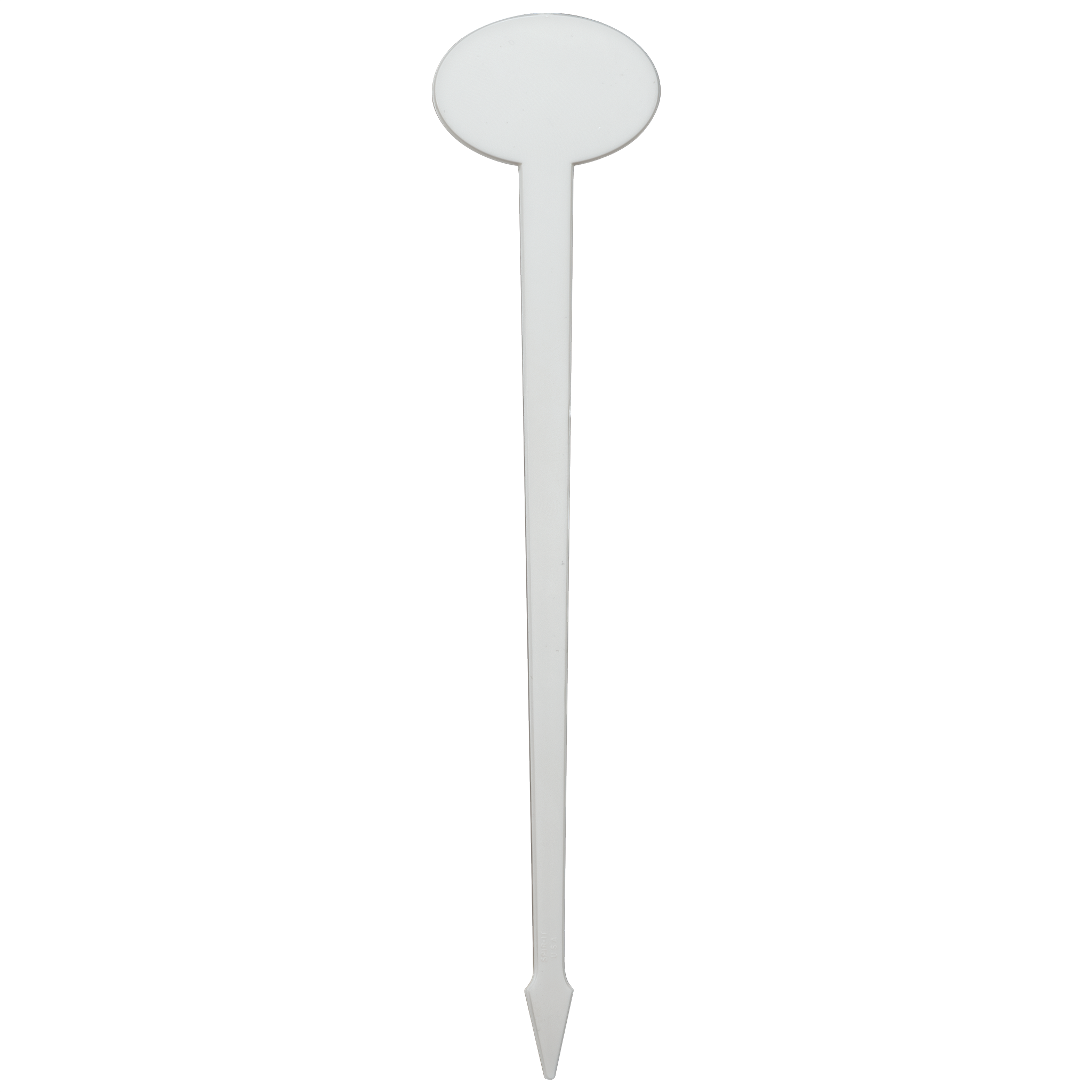 Plastic Drink Stirrer 6.000" Oval White Tradition Print 3