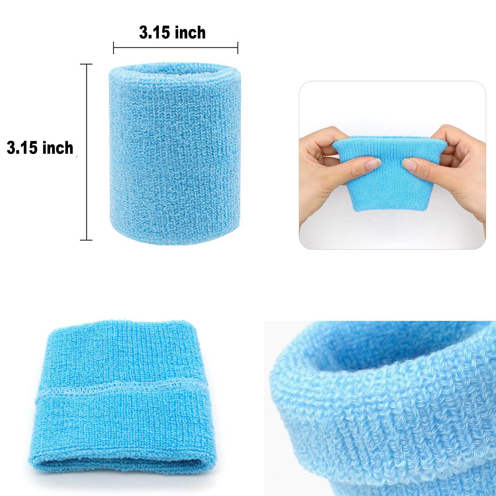 Cotton Athletic Sweat Absorbing Wristband 2