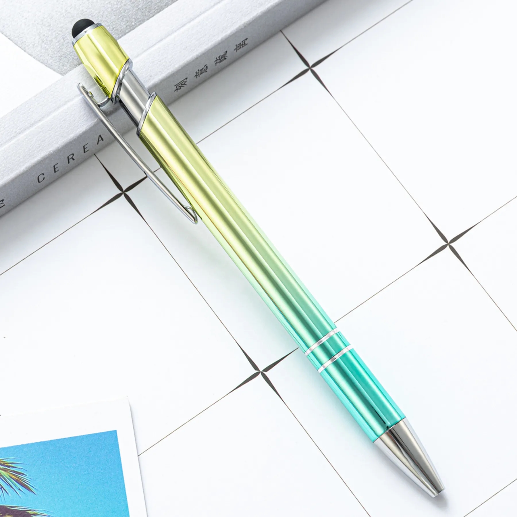 2 in 1 Gradient Metal Stylus Ballpoint Pen 6