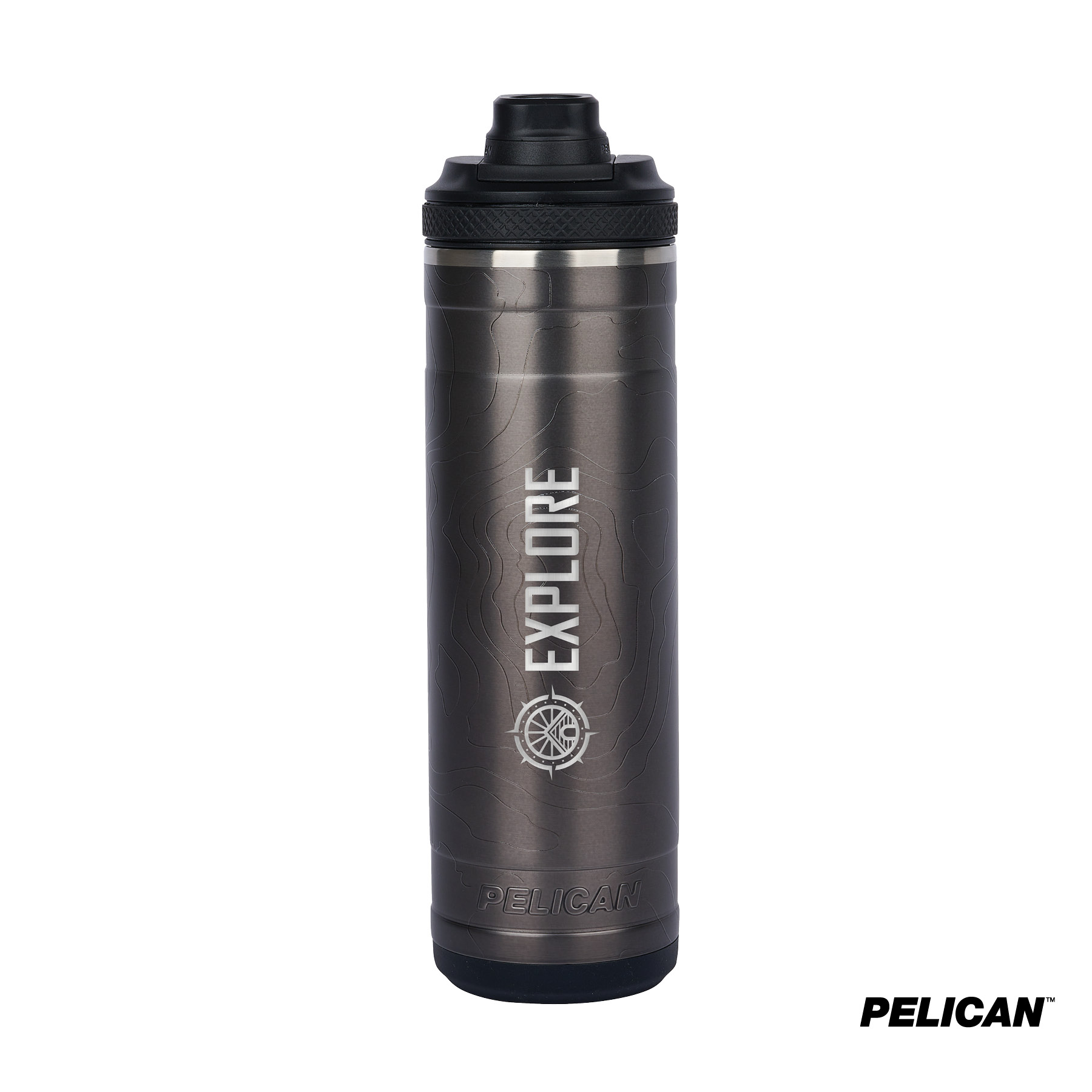 Pelican Pacific™ Chug 26 oz. Topographical Recycled Double Wall Stainless Steel Water Bottle 14