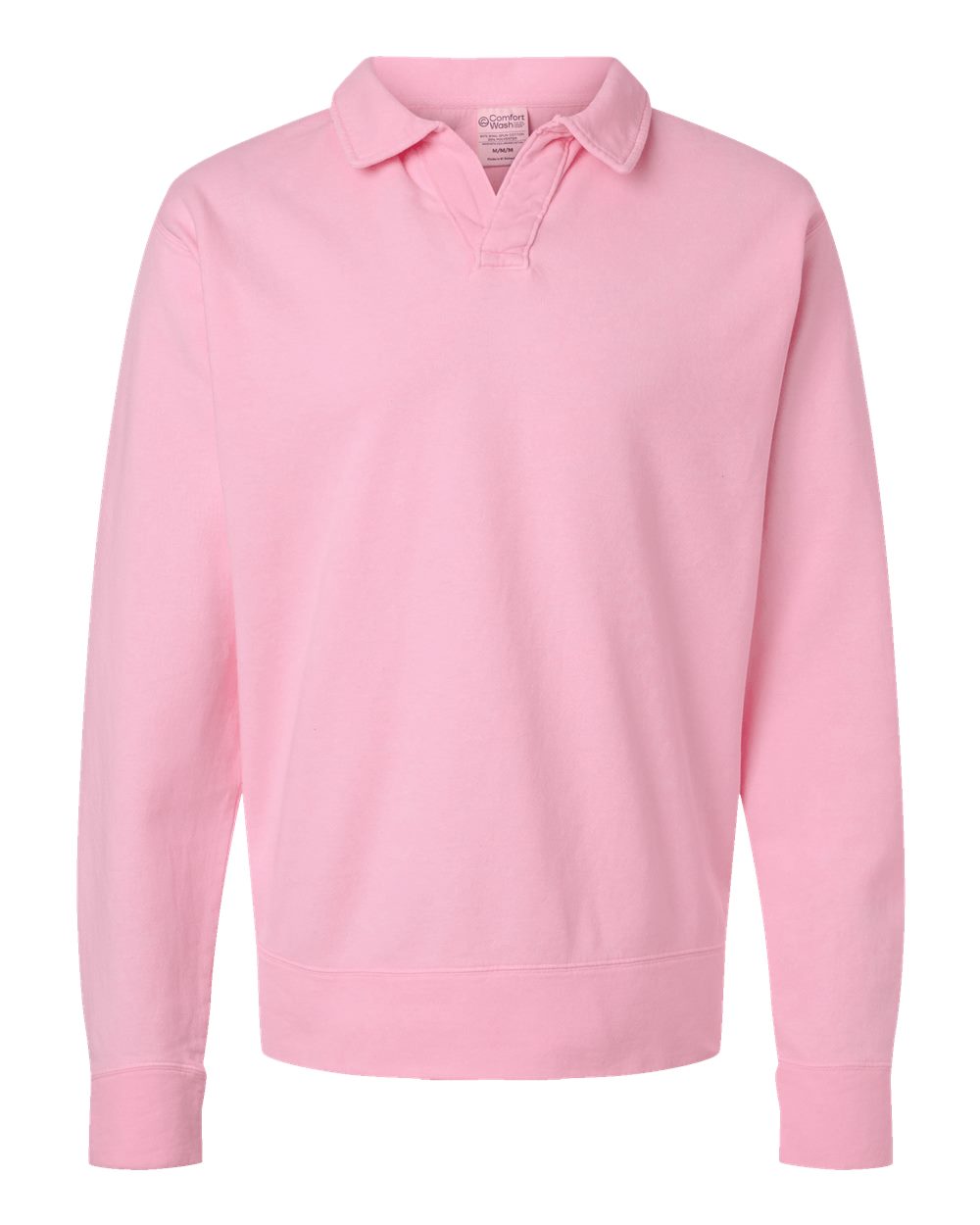 Unisex Garment-Dyed Polo Collar Sweatshirt - GDH490 29