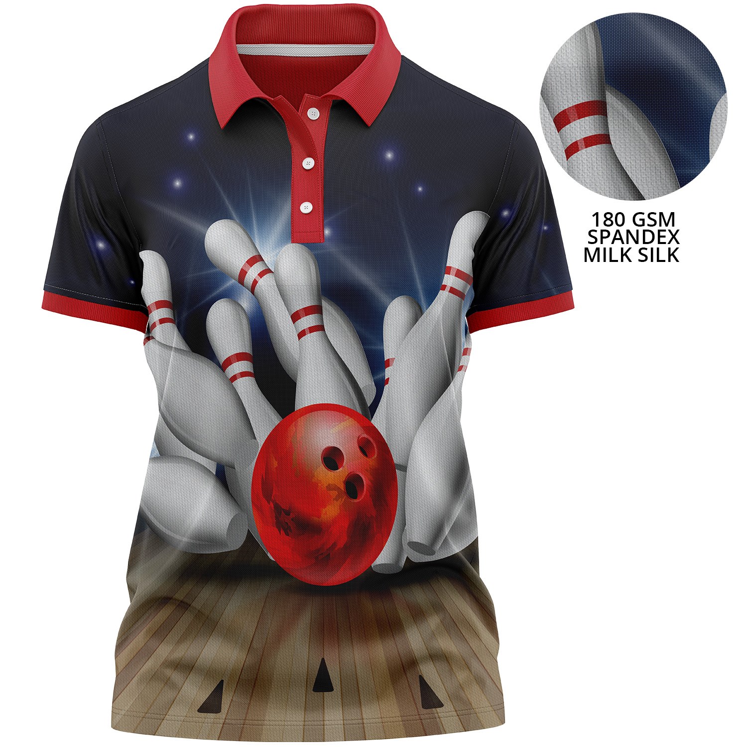 Women's 180 GSM Spandex Milk Silk Sublimation Performance Polo 2