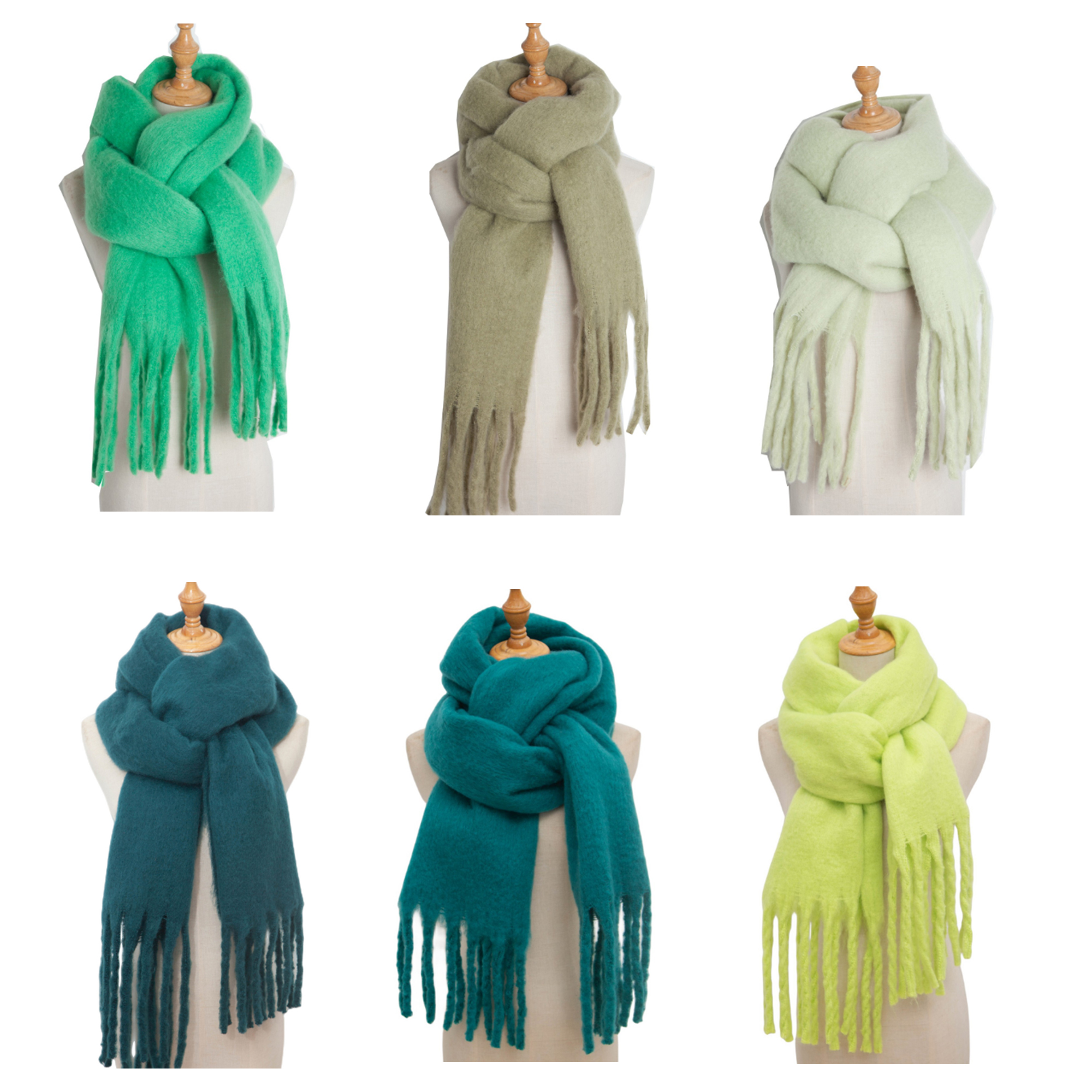Winter Women's Tassel Scarf Shawl 3