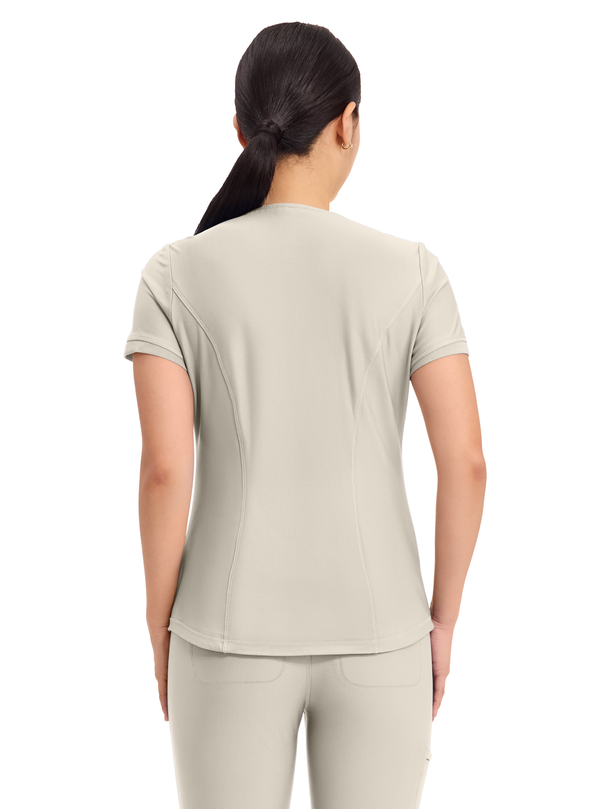 Cherokee - Form - Women's 2-Pocket Curved Hemline V-Neck Top 4